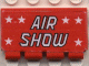 Part No: 2873pb02 Name: Hinge Train Gate 2 x 4 with White Stars and 'AIR SHOW' Pattern (Sticker) - Set 6345 Part No: 2873pb02 Name: Hinge Train Gate 2 x 4 with White Stars and 'AIR SHOW' Pattern (Sticker) - Set 6345