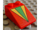 Part No: 3298pb027 Name: Slope 33 3 x 2 with Green and Yellow Triangle Pattern Part No: 3298pb027 Name: Slope 33 3 x 2 with Green and Yellow Triangle Pattern