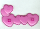 Part No: 48349 Name: Clikits Icon, Hearts (Six Connected) with Two Pins Part No: 48349 Name: Clikits Icon, Hearts (Six Connected) with Two Pins