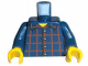 Part No: 973pb0086c01 Name: Torso Plaid Button Shirt Pattern / Dark Blue Arms / Yellow Hands Part No: 973pb0086c01 Name: Torso Plaid Button Shirt Pattern / Dark Blue Arms / Yellow Hands