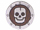 Part No: 59231pb01 Name: Minifig, Shield Round Flat with Skull Pattern Part No: 59231pb01 Name: Minifig, Shield Round Flat with Skull Pattern