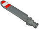 Part No: 99012pb02 Name: Technic Rotor Blade Small with Axle and Pin Connector End with Red and White Stripes Pattern on Bottom (Sticker) Part No: 99012pb02 Name: Technic Rotor Blade Small with Axle and Pin Connector End with Red and White Stripes Pattern on Bottom (Sticker)