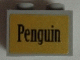 Part No: 32064pb03 Name: Technic, Brick 1 x 2 with Axle Hole with 'Penguin' Pattern (Sticker) - Set 7785 Part No: 32064pb03 Name: Technic, Brick 1 x 2 with Axle Hole with 'Penguin' Pattern (Sticker) - Set 7785