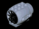 Part No: 43121c02 Name: Engine, Large, with Black Center - Complete Assembly Part No: 43121c02 Name: Engine, Large, with Black Center - Complete Assembly
