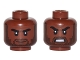 Part No: 3626cpb1643  Name: Minifig, Head Dual Sided Beard Stubble, Black Eyebrows, Neutral / Angry Pattern - Stud Recessed