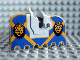 Part No: 2490px4 Name: Horse Barding, Ruffled Edge with Lion Heads and Blue and Yellow Pattern Part No: 2490px4 Name: Horse Barding, Ruffled Edge with Lion Heads and Blue and Yellow Pattern