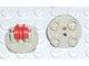 Part No: 2655c01 Name: Plate, Round 2 x 2 Thin with Wheel Holder and Red Pulley Wheel (2655 / 3464) Part No: 2655c01 Name: Plate, Round 2 x 2 Thin with Wheel Holder and Red Pulley Wheel (2655 / 3464)