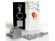 Lot ID: 387612840  Gear No: 100871  Name: 2 x 2 Plate - Silver Metal Key Chain, 90 years of play