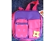 Gear No: 185321  Name: Messenger Bag, Scala Single Strap with Pockets, Purple Inset, Dark Pink with Floral Pattern on Pocket