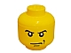 Gear No: 40310107  Name: Minifigure Head Storage Container Small - Male Scowling