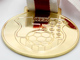 Gear No: 4175258  Name: Medal with Ribbon Red and White, Soccer - Metal