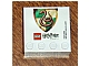 Gear No: 41980c01pb05  Name: Magnet, Tile Modified 4 x 4 x 1.33 Sealed with Studs on Edge with HP Slytherin Crest Pattern (Sticker)