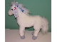 Gear No: 4201889  Name: Belville Large White Horse Plush, Fully Poseable Legs, Silver Feet and Blue Bows