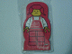 Gear No: 4227182  Name: Memo Pad Minifigure - (B) Red Pigtails, Overalls