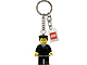 Gear No: 4287915  Name: Agent Key Chain, Black Suit, Flat Top with Lego Logo Tile, Modified 3 x 2 Curved with Hole, with Copyright info