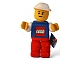 Lot ID: 171384737  Gear No: 4601a  Name: Boy with Blue Top with LEGO Logo and White Sleeves, Red Legs Minifigure Plush