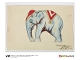 Gear No: 5005997  Name: First Edition Print - Illustration in Water Color for LEGO Wooden Toy Elephant, Circa 1937