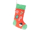 Gear No: 5006357  Name: Holiday Stocking - Green Brick with Santa, Snowflake, Christmas Tree, Candy Cane, Snowman and Reindeer Patches