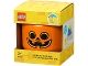 Lot ID: 364584552  Gear No: 5008082  Name: Minifigure Head Storage Container Mini - Pumpkin (4033)