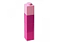Gear No: 5711938023669  Name: Drink Bottle 1 x 1 Bricks Design – Dark Pink with Light Pink Lid