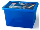 Gear No: 5711938027308  Name: Storage Box, NEXO KNIGHTS - Clay, Trans-Dark Blue with Blue Lid, Large (4094)