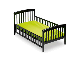 Gear No: 810013  Name: Bedding, Duplo Fitted Sheet, Green - Junior