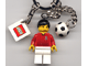 Gear No: 850343  Name: Soccer Player with Ball Key Chain with 2 x 2 Square Lego Logo Tile