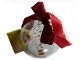 Lot ID: 269686538  Gear No: 850503  Name: Christmas Tree Ornament, Clear Ball with Snowflakes Pattern, Dish Inverted with LEGO Logo and Red Ribbon (Bauble)
