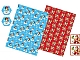 Lot ID: 185043138  Gear No: 850510  Name: Gift Wrap & Tags, Santa and Penguin / Duck Pattern