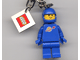 Gear No: 850759  Name: Classic Space Blue Figure Key Chain with 2 x 2 Square Lego Logo Tile