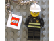 Gear No: 851042  Name: Fireman World City Key Chain with 2 x 2 Square Lego Logo Tile