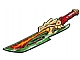 Gear No: 851335  Name: Sword, NINJAGO Sword with Gold Dragon Head Pattern