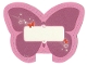 Gear No: 851362namecard4  Name: Party Name Card - Friends White Name Plate on Magenta Butterfly