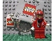 Lot ID: 351717163  Gear No: 851658  Name: Racer Driver, Red with White Balaclava Key Chain with Lego Logo Tile, Modified 3 x 2 Curved with Hole