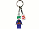 Gear No: 851814  Name: The Joker with Green Hair Key Chain with Lego Logo Tile, Modified 3 x 2 Curved with Hole