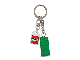 Lot ID: 395067232  Gear No: 852096  Name: 2 x 4 Brick - Green Key Chain with Lego Logo Tile, Modified 3 x 2 Curved with Hole