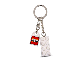 Lot ID: 130733057  Gear No: 852100  Name: 2 x 4 Brick - White Key Chain with Lego Logo Tile, Modified 3 x 2 Curved with Hole