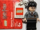 Lot ID: 347246100  Gear No: 852954  Name: Harry Potter Gryffindor Crest Key Chain with Lego Logo Tile, Modified 3 x 2 Curved with Hole