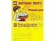 Lot ID: 53070845  Gear No: 852998ty  Name: Birthday Party Thank you Card