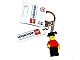 Gear No: 853023  Name: Minifigure Graduate Key Chain with Lego Logo Tile, Modified 3 x 2 Curved and Tile 2 x 4 with 'education' Pattern