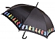 Gear No: 853136  Name: Umbrella, Black with Minifigures Pattern