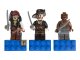 Gear No: 853191  Name: Magnet Set, Minifigures PotC (3) - Jack Sparrow, Barbossa, Gunner Zombie - Glued with 2 x 4 Brick Bases blister pack