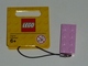 Gear No: 853249  Name: 2 x 4 Brick - Bright Pink Key Chain with String