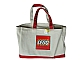 Lot ID: 208485992  Gear No: 853261  Name: Tote Bag, LEGO Logo Pattern, Red Handles and Bottom (100% Cotton)