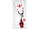 Gear No: 853303  Name: VIP Chrome Red Minifigure Key Chain with LEGO Logo Tile, Modified 3 x 2 Curved with Hole - White Label