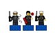 Gear No: 853304  Name: Magnet Set, Minifigures Town City (3) - Police Officers - Glued with 2 x 4 Brick Bases blister pack