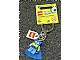Lot ID: 386171119  Gear No: 853356  Name: Spongebob Super Hero Key Chain with Lego Logo Tile, Modified 3 x 2 Curved with Hole