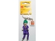 Lot ID: 410293914  Gear No: 853633  Name: The Joker with Green Hair Key Chain with Lego Logo Tile, Modified 3 x 2 Curved with Hole (The LEGO Batman Movie Version)