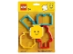 Gear No: 853890  Name: Cookie Cutters Bricks, Head and Minifigure blister pack