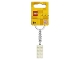Gear No: 854084  Name: 2 x 4 Brick - White with Iridescent Coating Key Chain
